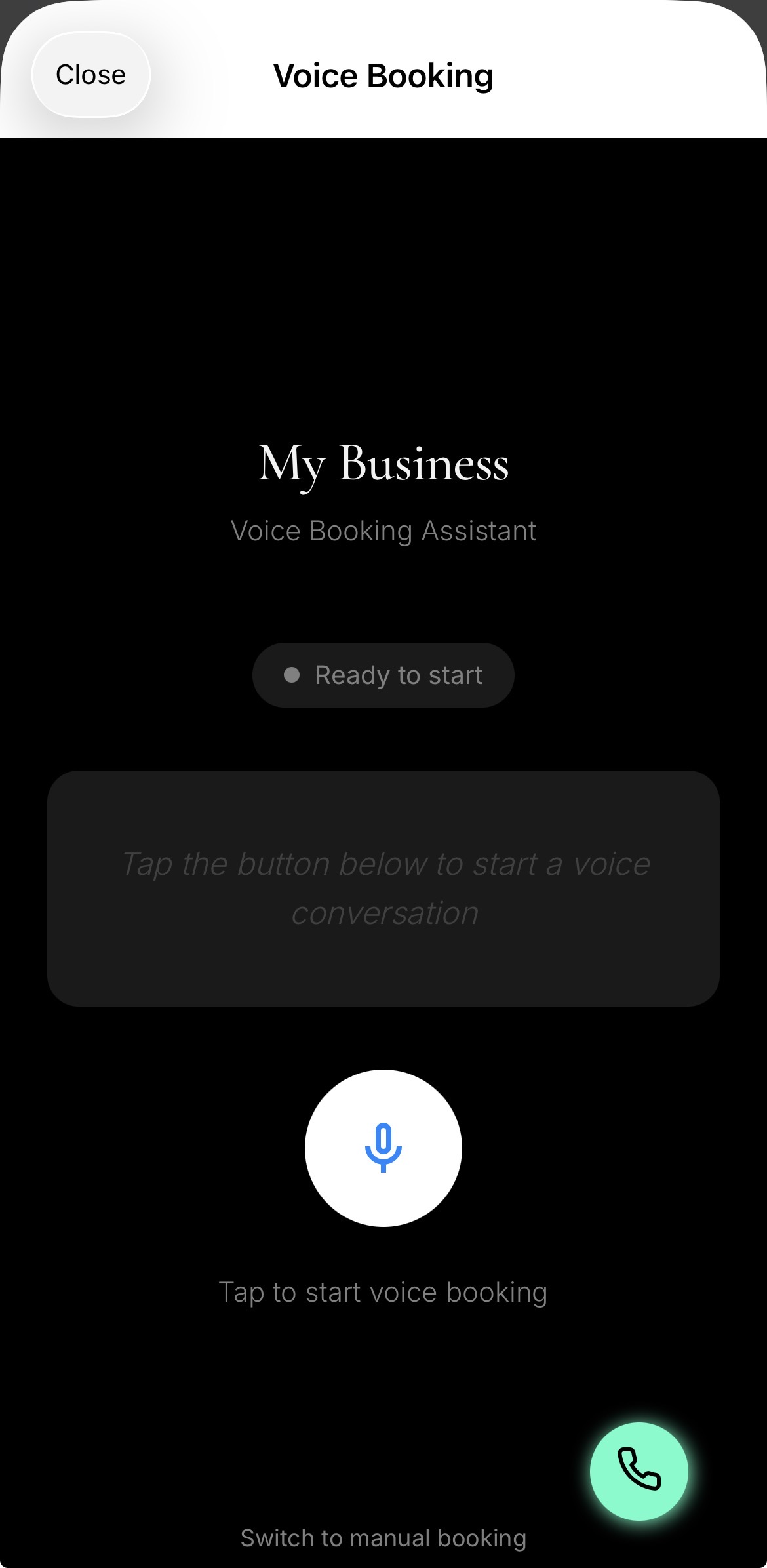 Voice assistant training UI